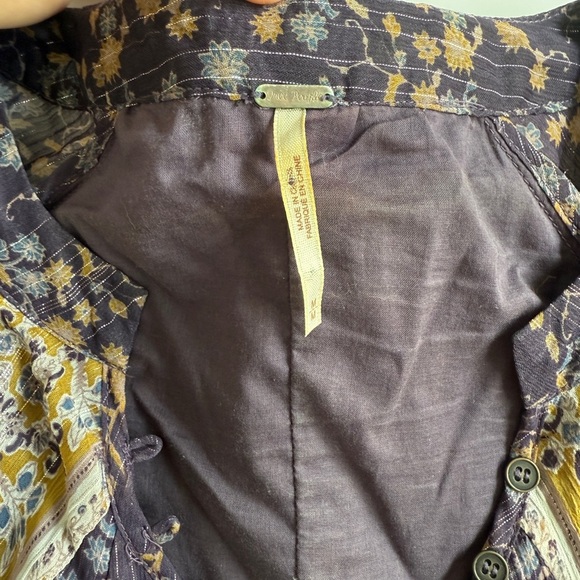 Free People Melody Laughter Purple Dress Sz Medium M Festival Swing Boho Romanti - Picture 3 of 13